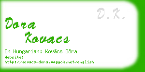 dora kovacs business card